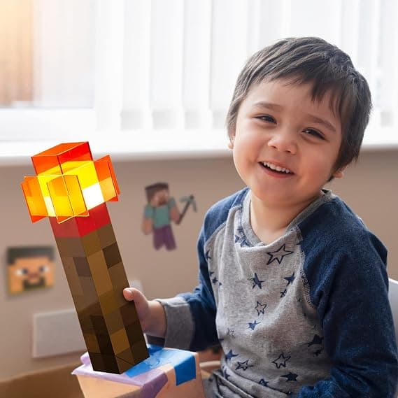 Redstone Torch Light, USB-opladelig vægmonteret eller 32 cm