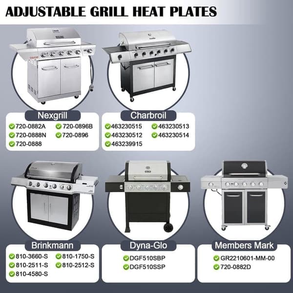 Grill Varmeplader, Varmeskjold til Grill 4-pak Universal Grillbeskyttelse og Varmeplade_TF_TF