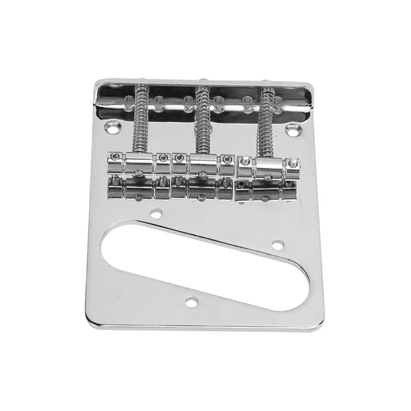 Fixed 3-Saddle Electric Guitar Bridge, Metal String, String Holder, Replacement with Mounting Screws
