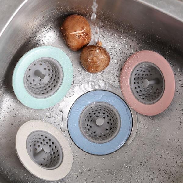 4-pack Silicone Kitchen Sink Strainer, 4.5\" Diameter Large