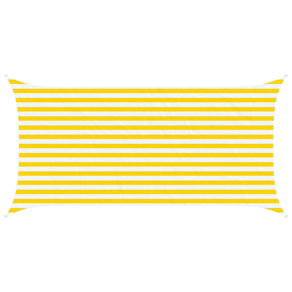 Solseil Gul og Hvit 4 x 2 m 100% polyester oxford