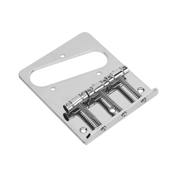 Fixed 3-Saddle Electric Guitar Bridge, Metal String, String Holder, Replacement with Mounting Screws