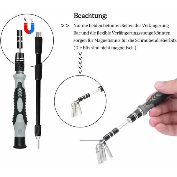 Præcisionsbitsæt Triumph Bærbar Reparationssæt Computer/Laptop/iPhone/Briller Mini Håndreparationsværktøj