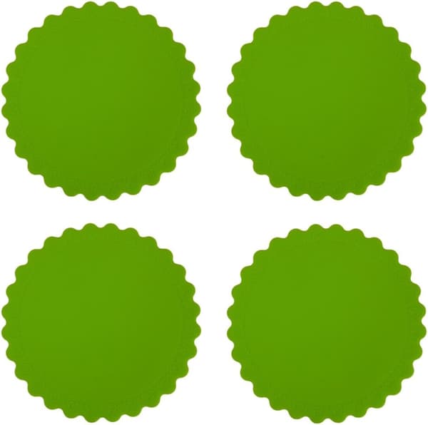 14 cm liukumaton värillinen silikonikuppimatto vihreä -