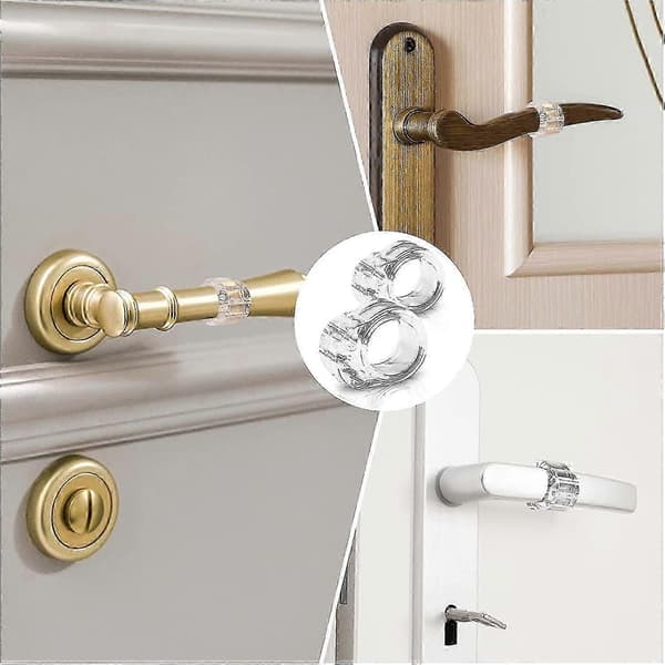 10-pack PVC Door Handle Protector Stop for Wall and Furniture Protection
