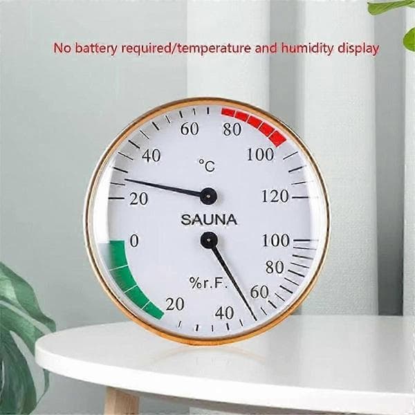 Sauna 2 i 1 Termometer Hygrometer, Indendørs Fugtighed Temperaturmåler til Badeværelse Dampbad