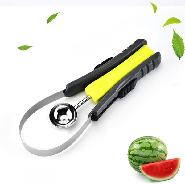 2-in-1 Dig Fruit Scoop Stainless Steel Multifunctional Pulp Separator with Comfortable Handle Kitchen Utensil