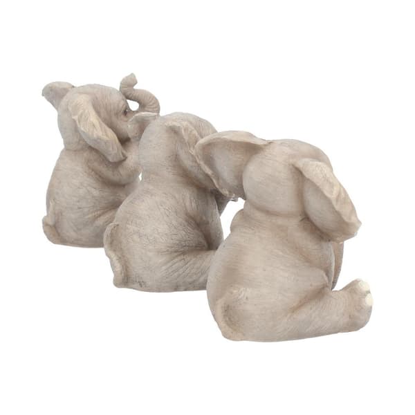Kolme vauvaelefanttia, hahmo 8cm harmaa
