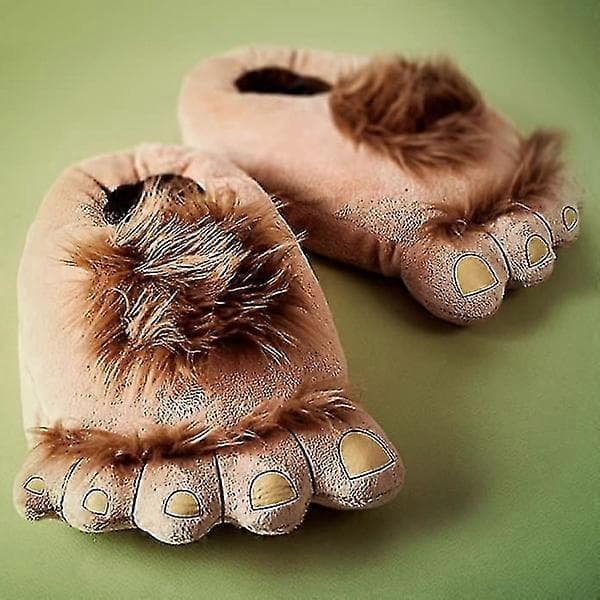 Luksuriøse Hobbit-hjemmesko til voksne - Halvlang plys-sko til komfort og cosplay