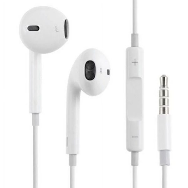 3,5 mm:n kuulokkeet äänenvoimakkuuden säätimellä, yhteensopivat iPhonen kanssa