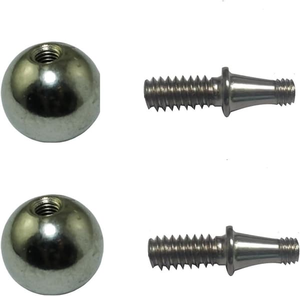Metal Ball Head Adapter Set - M5 Screw Hole, 1/4\" Rod, 20mm Diameter, for Broadcast Mount