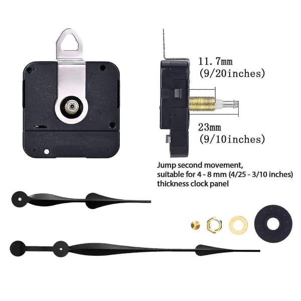 23mm High Torque Quartz Clock Movement With 12 Inch Long Spade Hands For DIY Clock Repair