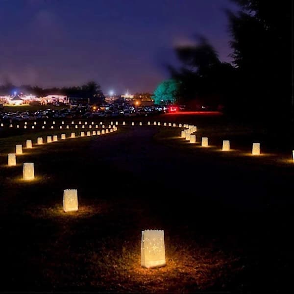50 stk. Flammesikre Lysposer, Stjernedesignede Luminarier til Bryllup, Fest