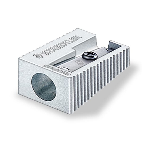 Staedtler Single Hole Quality Aluminium Pencil Sharpener X 2
