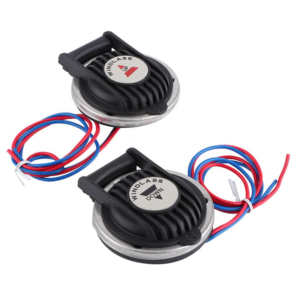 Pair Marine Windlass Foot Switch Deck Compact Boat Winch Up/Down Stainless Steel