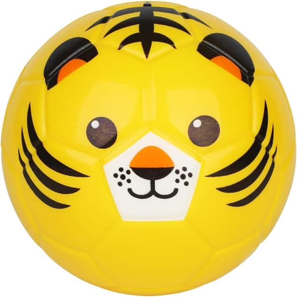 Børnefodbold 15 cm, sødt dyredesign, blød skum bold, blød og elastisk tigerhovedfodbold tiger head football