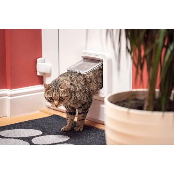Sure Petcare Mikrochip Kattlucka, Vit, Skannar Husdjurets ID Vid Inträde