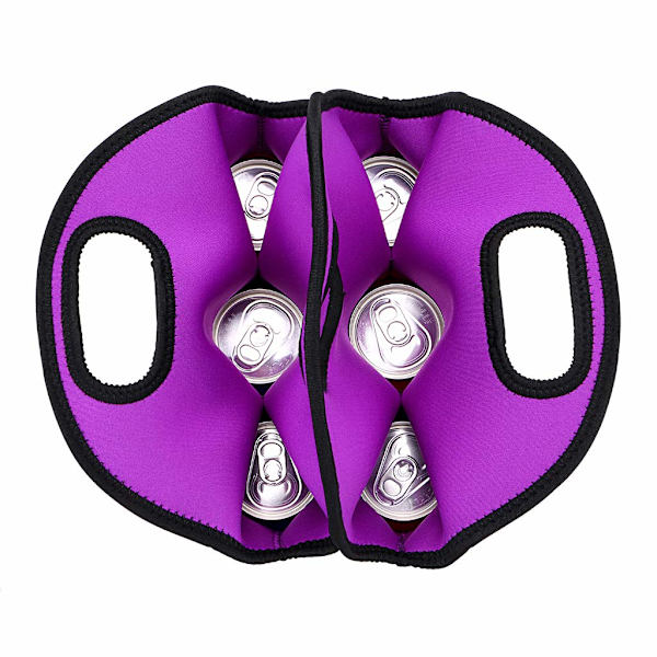Violetti olutkylmälaukku, olutpulloteline