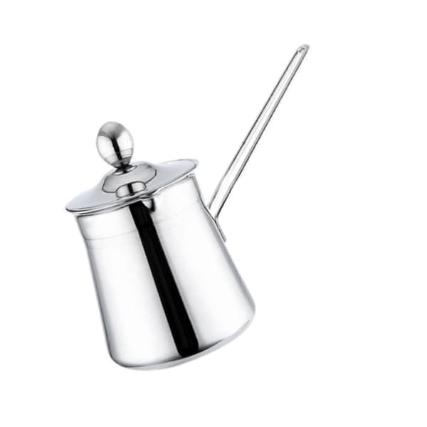 Turkish Coffee Pot with Spout, Lid and Handle, Easy to Clean, Versatile Milk Warmer Butter Melter for Home Cafe