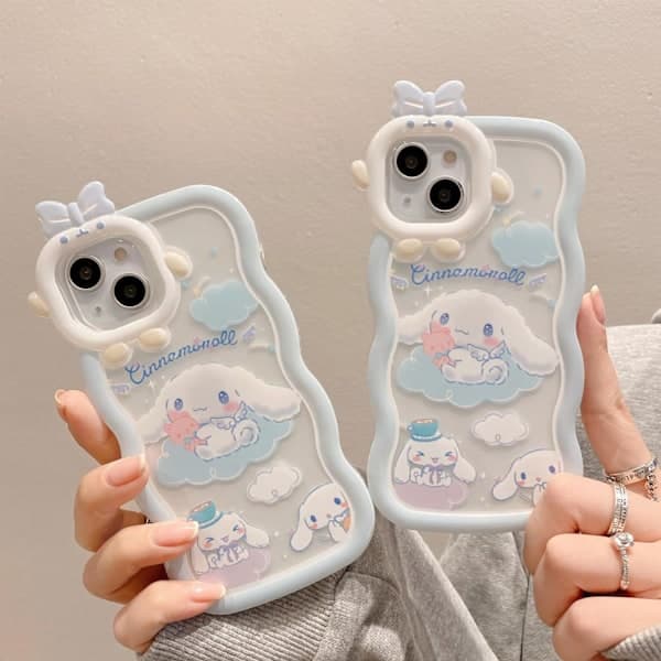 Transparent telefonfodral för iPhone 11 Sött skyddsfodral i silikon för kvinnor och flickor