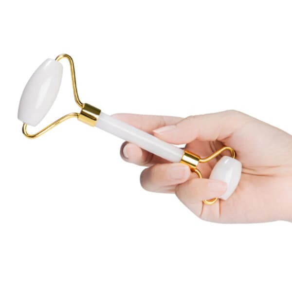 White Jade Facial Rollers and Gua Sha, Genuine Natural Stone