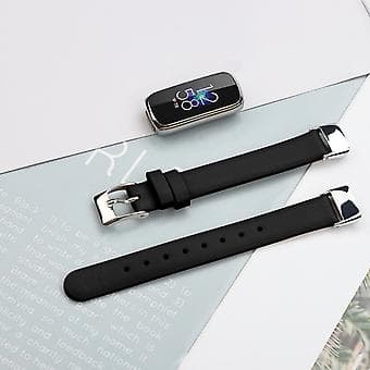 Läderarmband för Fitbit Luxe S (Svart)