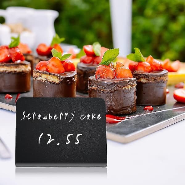 10-pak Mini Tavleskilte 10x7,5cm Til Mad - Buffet - Bord - Små