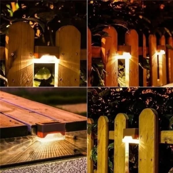 Utendørs solcellelamper - LEYTN - 6-pakning - Varmhvit - IP65 Vanntett - Solcellepanel[DB] Varmhvit Warm white