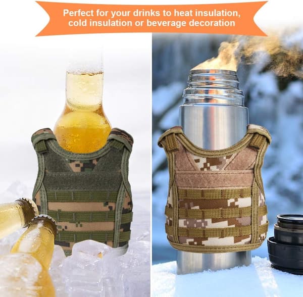 Taktinen Mini Olutliivi, 2 kpl Molle Oluttakki Camouflage Be