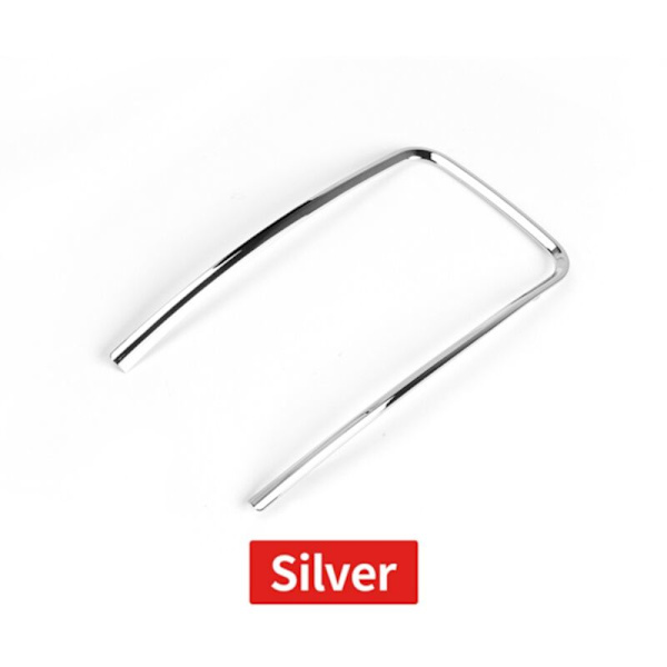 Silver Car Cup Holder Trim Ring Console Box Storage Box Electroplating Strip for 2009-2013