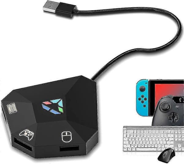 Tastatur- og museadapter til Nintendo Switch/ PS4/ PS3/ Xbox One/ Xbox 360 Konverter