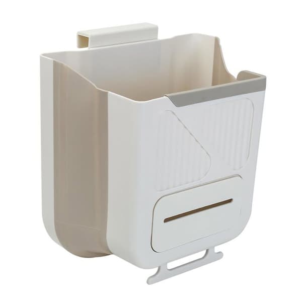 Wall-mounted trash can, 10 liters, foldable container, suitable for cabinet doors, RVs and camping.