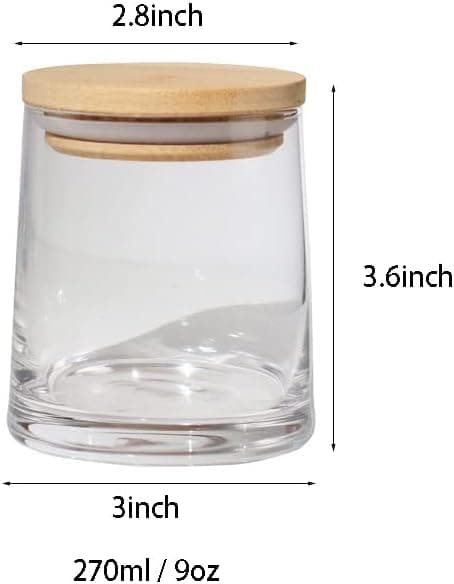 Sockerskål i glas, godisburk, snacksförvaring med trälock