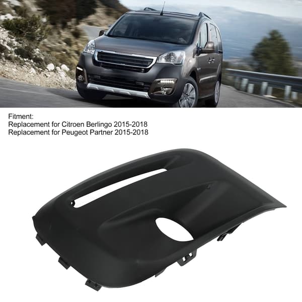 Right Front Bumper Grille 1513564680 Fog Light Frame Cover Replacement for Citroen Berlingo 2015-2018