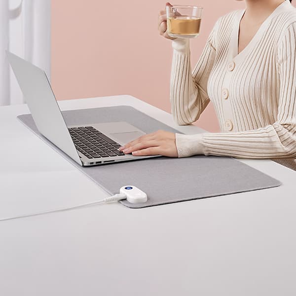 80*33cm Heating Desk Pads for Mouse Fast Heating Waterproof Mouse Pad for Home Study Office Grey Grey