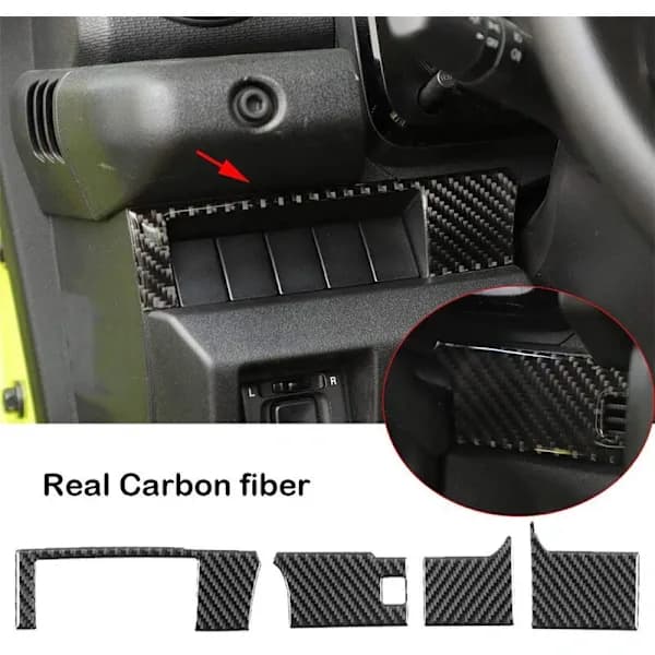 Bilfiber Midtkonsoll Paneldeksel Trim for Jimny 2019 Biltilbehør 2020