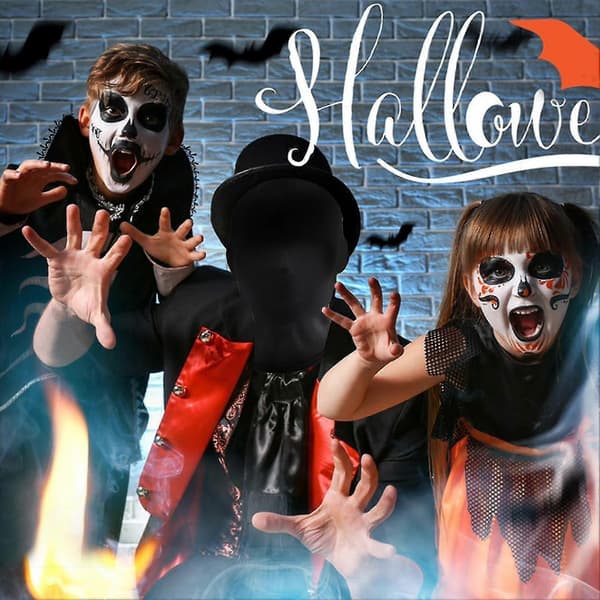 Sort Morph Maske 2-pak Fuld Dækning Halloween Spandex Hætte Hovedmaske