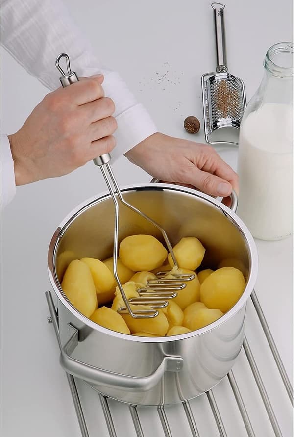 En lineær kartoffelmoser, kraftig kartoffelmoser i rustfrit stål