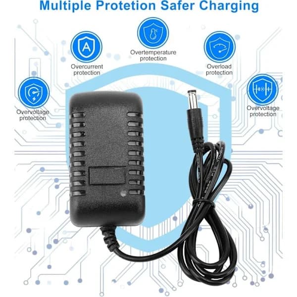 16,8V 1A Litiumbatterilader med EU-plugg - 100-240V Inngang
