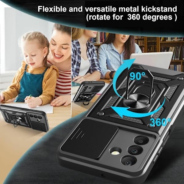 Samsung Galaxy A26 5G Deksel CamShield Ring Hybrid Rosegull