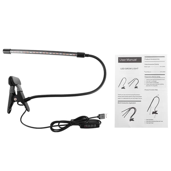 10W USB-driven LED-växtlampor Fullspektrum Clip-On Växtlampa