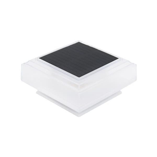 Solcellelampe til hegnspæl, solcellelampe til søjle, solcellelamper til hegn udendørs, vandtæt IP65 varm hvid til terrasse hegnspæl
