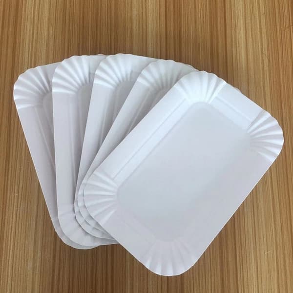 30-pack vita kartongbrickor - Serveringsbrickor för bakverk/äggmuffins/måltidspaket
