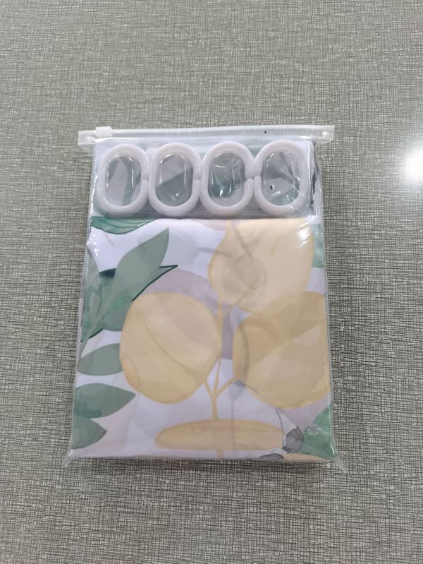 (180x180cm) Plante Blomst Vanntett Polyester Dusjforheng E