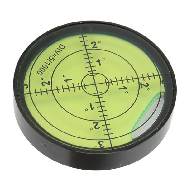 Circular Bubble Level for Precision Measurement, High-Precision Spirit Level with Optically Clear Material, Shockproof Metal Casing