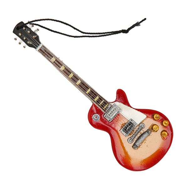 Miniatyr elektrisk gitarrmodell utsøkt tre gitarpynt for musikkfestival bryllupsfestdekorasjon 07