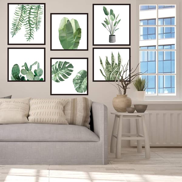 DIY Creative Green Plants Photo Frame Wall Decal, Trendy Plant