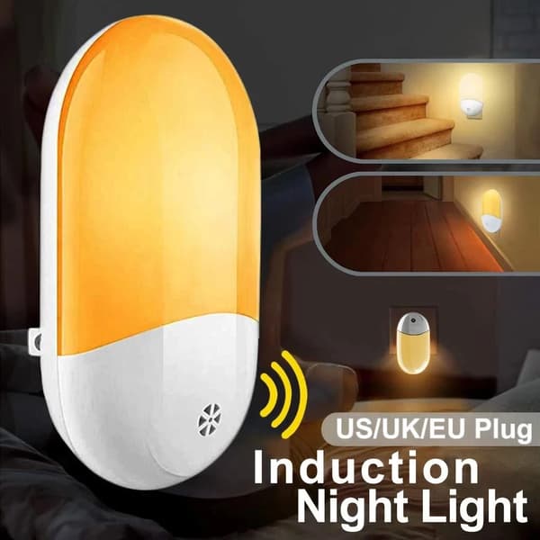 Plug-in mänsklig kroppsinduktion, ljudljus fjärrkontroll, energi