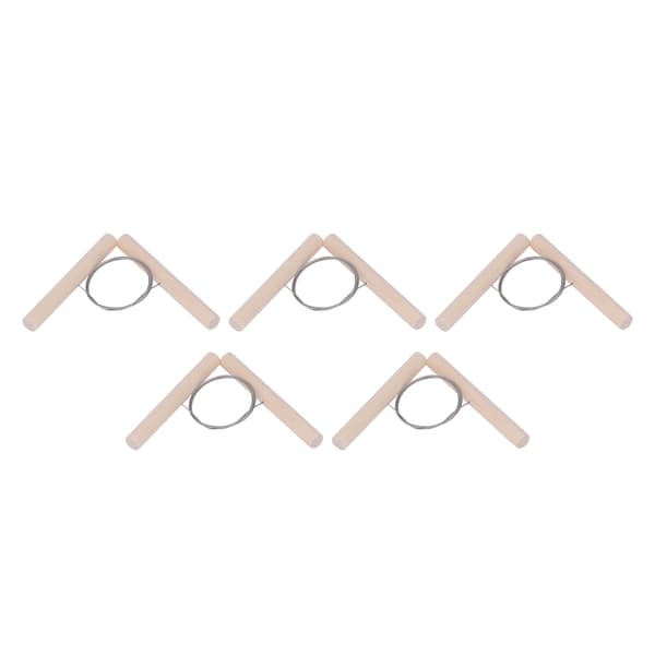5 Pcs Wire Clay Cutter with Wooden Handle Steel Wire Ceramic Cutting Tool for Sculpture Craft