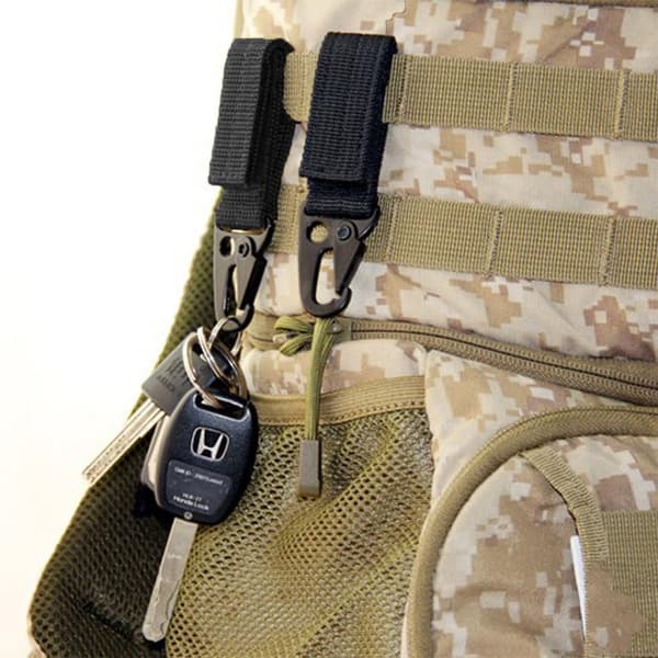 2 stk. Nylon Hurtigkarabinkrok, Multifunksjonell Taktisk Hanske